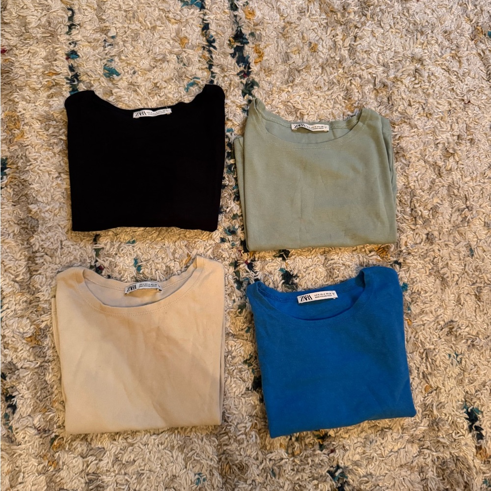 Zara Knit Sweater Collection - Black, Light Green, Beige, Blue